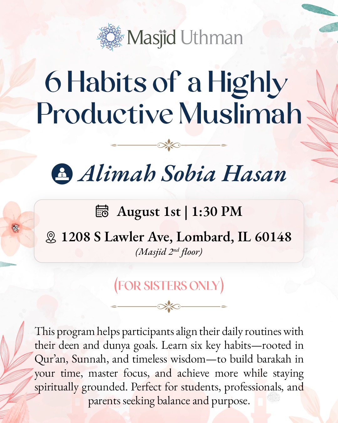 habit of a highly productive muslimah