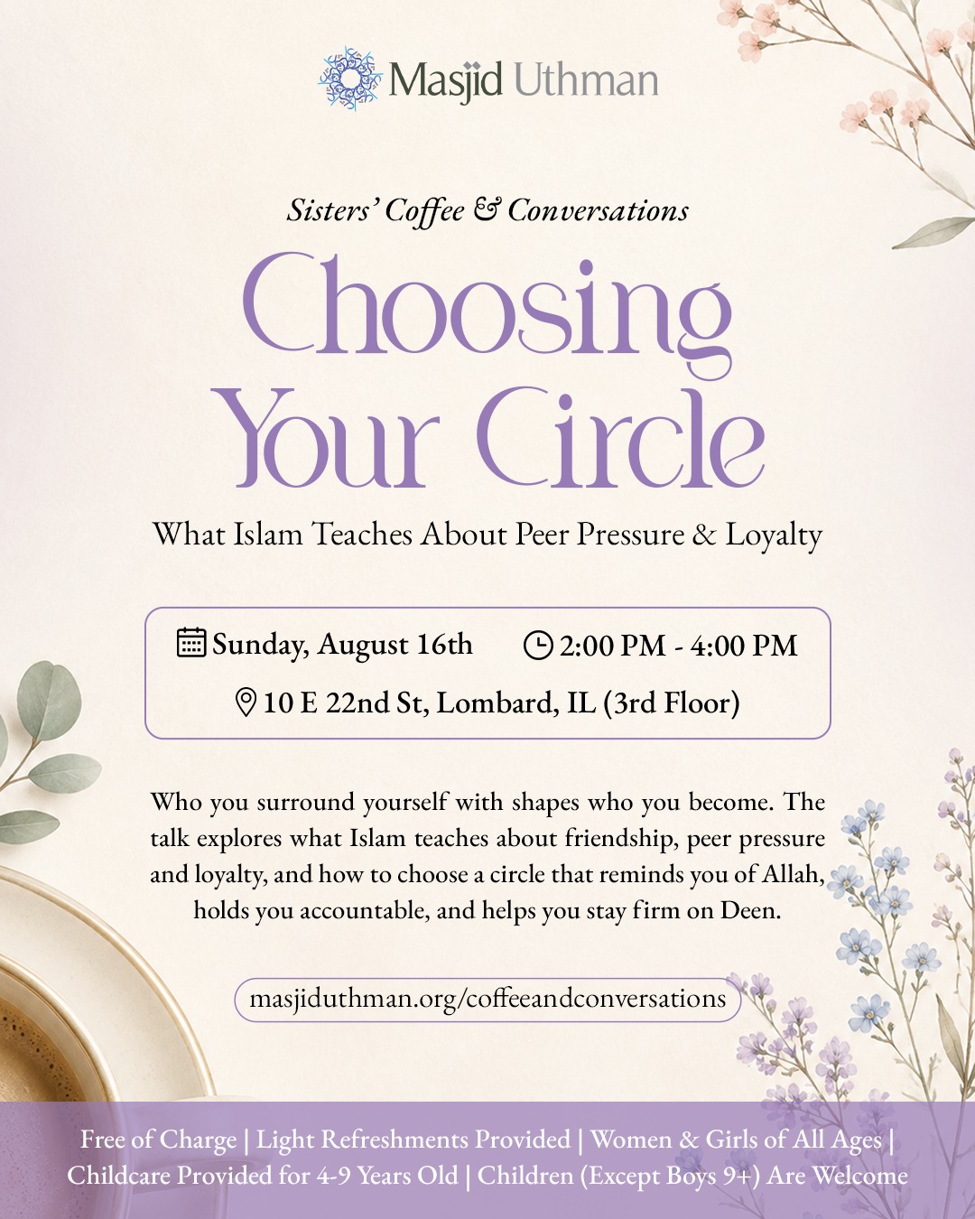 Sisters’ Coffee & Conversations: Choosing Your Circle